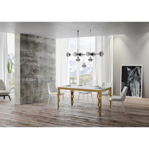 Tavolo allungabile 90x160/420 cm Karamay Evolution telaio Oro