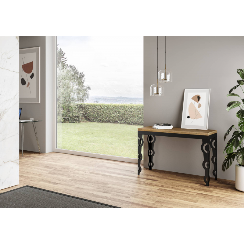 Tavolo apribile 120x45/90 cm Karamay Double telaio Antracite