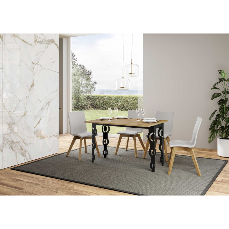 Tavolo apribile 120x45/90 cm Karamay Double telaio Antracite