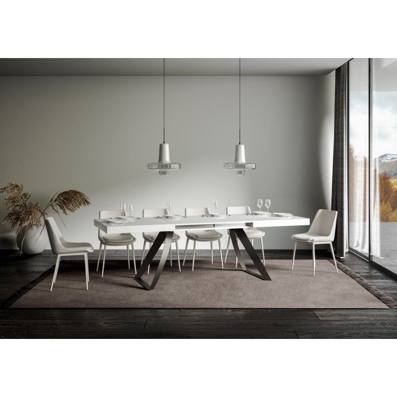Tavolo allungabile 90x160/420 cm Proxy telaio Antracite