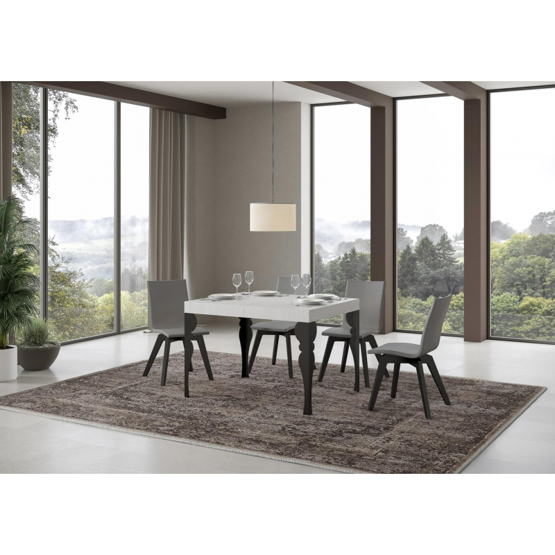 Tavolo allungabile 80x120/204 cm Paxon telaio Antracite