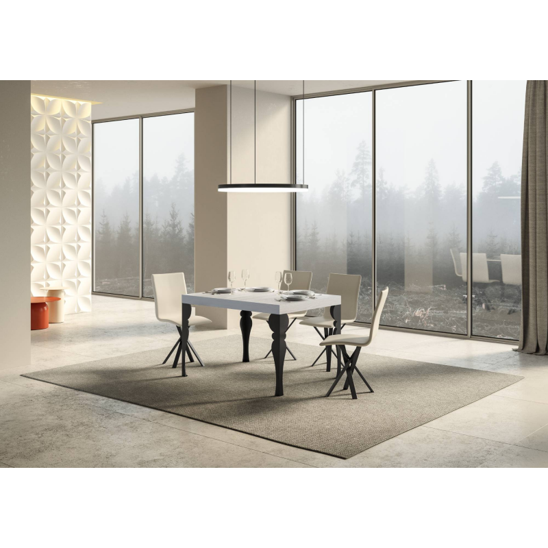 Tavolo allungabile 90x120/224 cm Paxon telaio Antracite