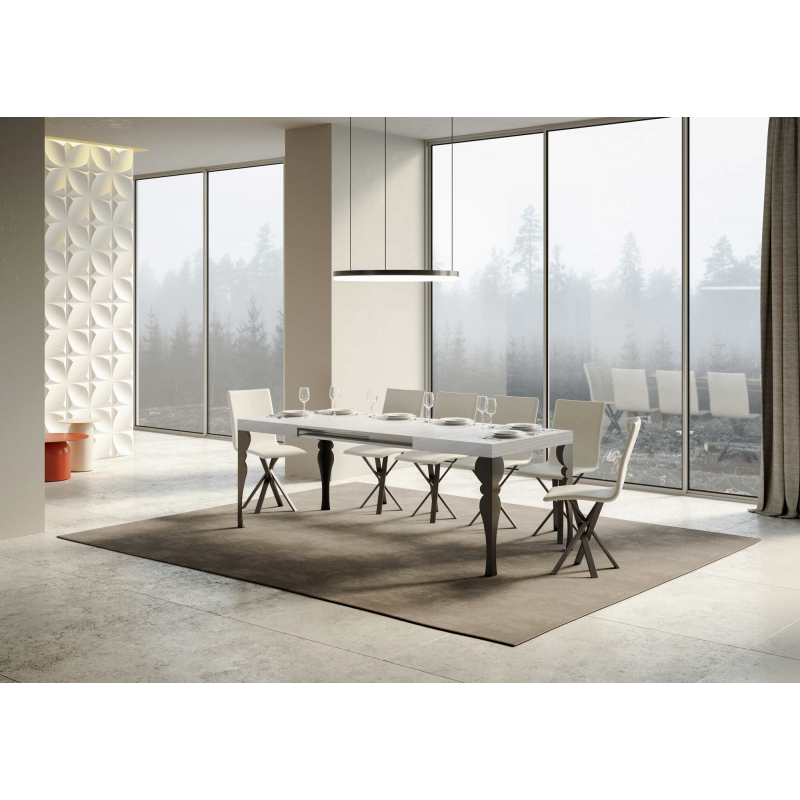 Tavolo allungabile 90x120/224 cm Paxon telaio Antracite