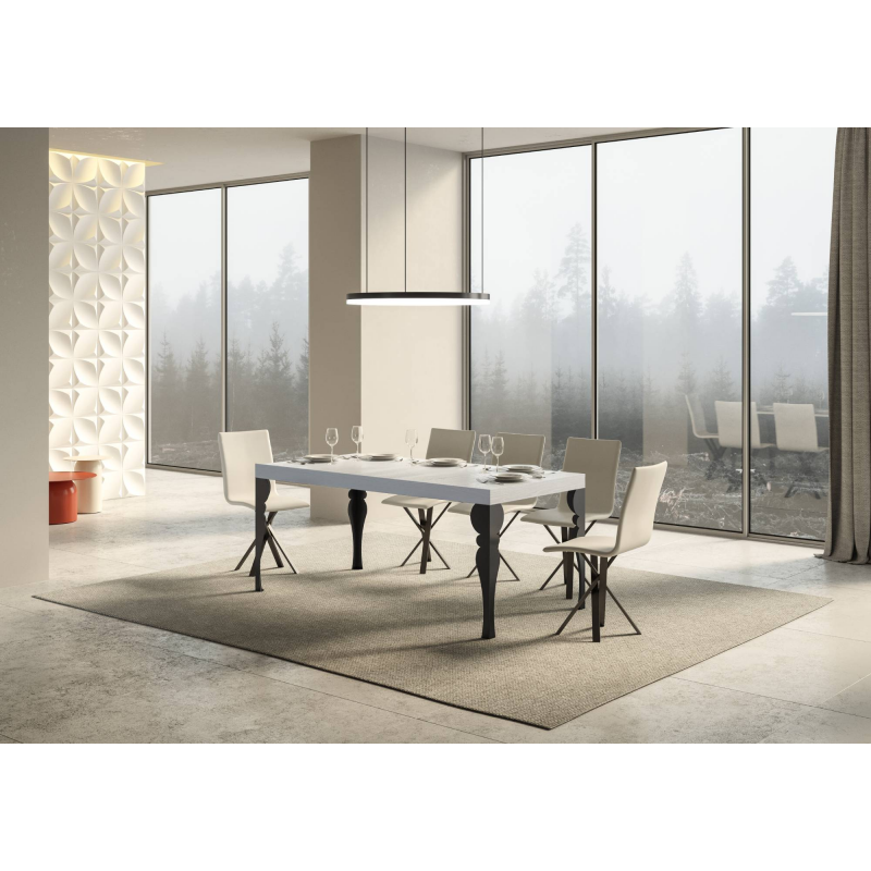 Tavolo allungabile 90x180/440 cm Paxon telaio Antracite