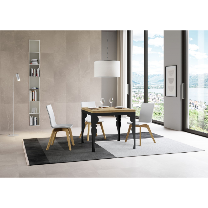 Tavolo apribile 90x90/180 cm Paxon Libra telaio Antracite