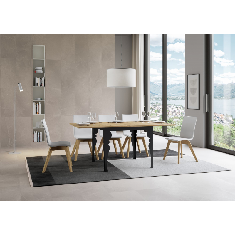 Tavolo apribile 90x90/180 cm Paxon Libra telaio Antracite