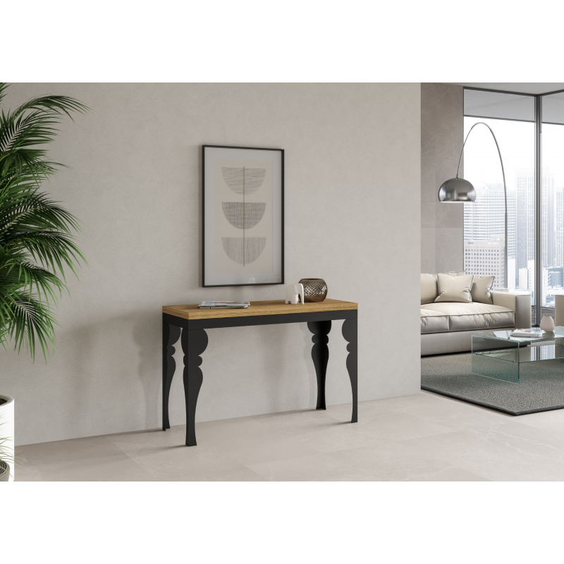 Tavolo apribile 120x45/90 cm Paxon Double telaio Antracite