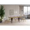 Tavolo apribile 120/200x45/90 cm Paxon Double telaio Antracite