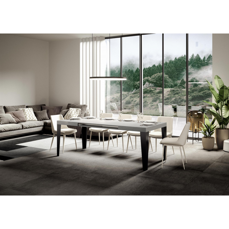 Tavolo allungabile 90x140/244 cm Flame telaio Antracite