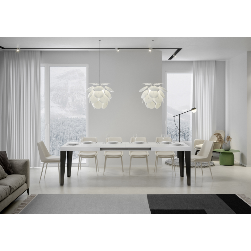 Tavolo allungabile 90x160/420 cm Flame telaio Antracite
