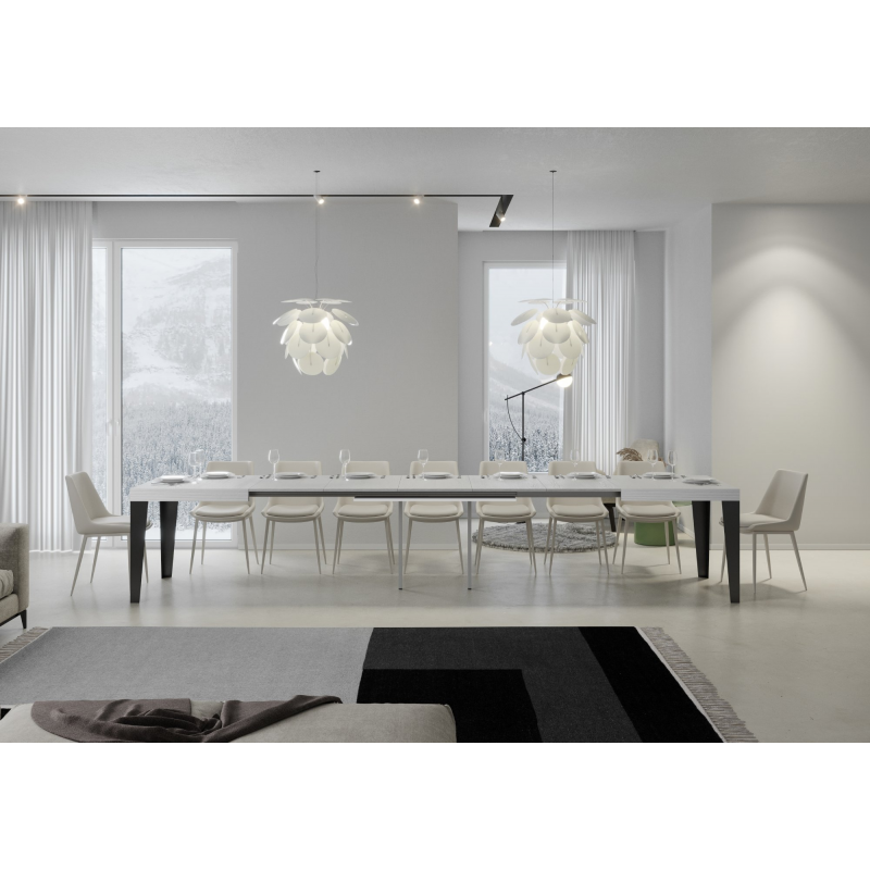 Tavolo allungabile 90x180/440 cm Flame telaio Antracite