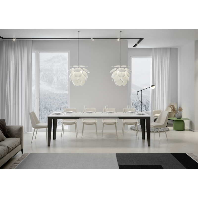 Tavolo allungabile 90x180/440 cm Flame Evolution telaio Antracite