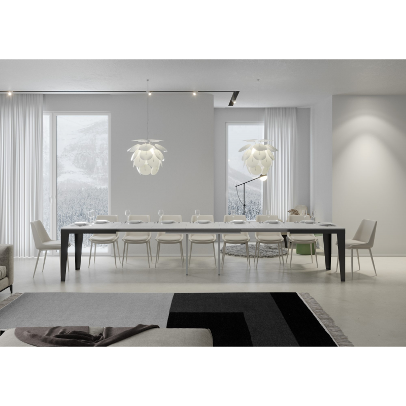 Tavolo allungabile 90x180/440 cm Flame Evolution telaio Antracite
