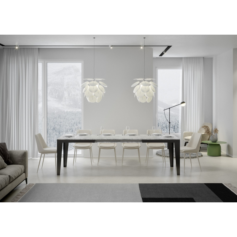 Tavolo allungabile 90x180/440 cm Flame Evolution telaio Antracite