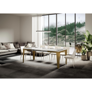 Zoom Tavolo allungabile 90x160/264 cm Flame Evolution telaio Oro