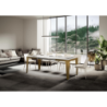 Tavolo allungabile 90x180/440 cm Flame Evolution telaio Oro