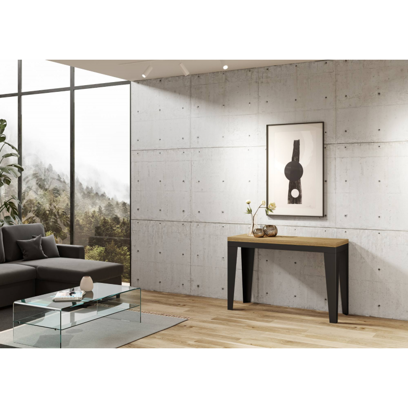 Tavolo apribile 120/200x45/90 cm Flame Double telaio Antracite