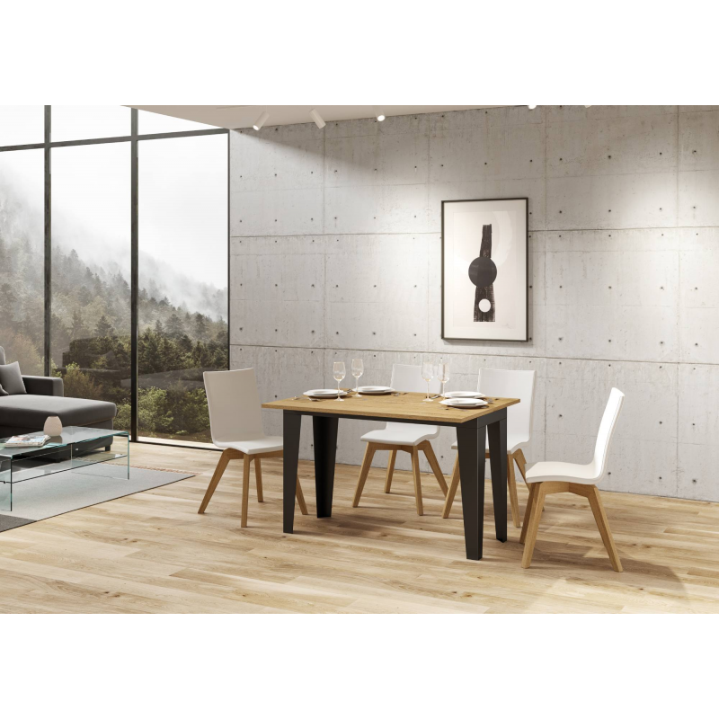 Tavolo apribile 120/200x45/90 cm Flame Double telaio Antracite
