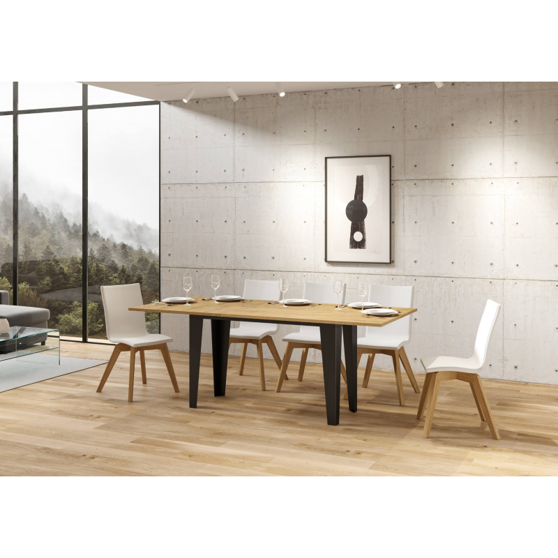 Tavolo apribile 120/200x45/90 cm Flame Double telaio Antracite