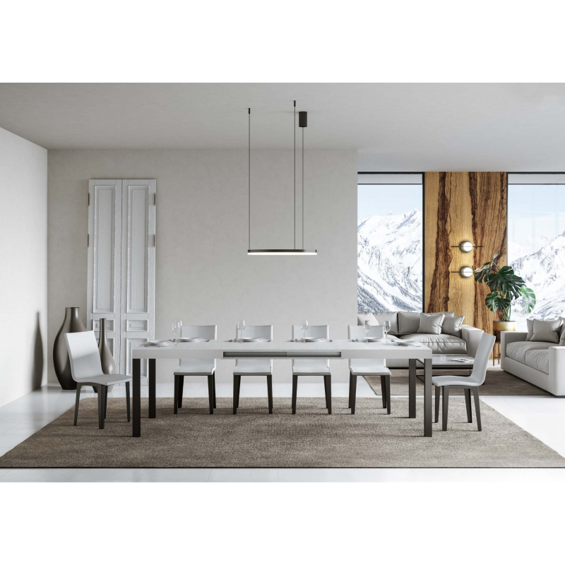 Tavolo allungabile 90x140/244 cm Everyday telaio Antracite
