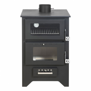 Zoom Stufa A Legna Con Forno Silvia Nera 14,6 Kw L50,5xp58,5xh90,5