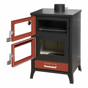 Zoom Stufa A Legna Con Forno Marika Nera 22 Kw L50,5xp58,5xh91,5