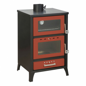 Zoom Stufa A Legna Con Forno Marika Rossa 22 Kw L50,5xp58,5xh91,5