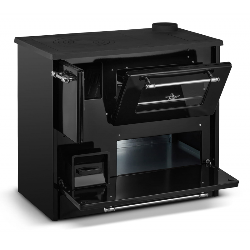 Cucina A Legna Stufa 9 Kw Nera Beatrice L87xP51xH79 Ecodesign