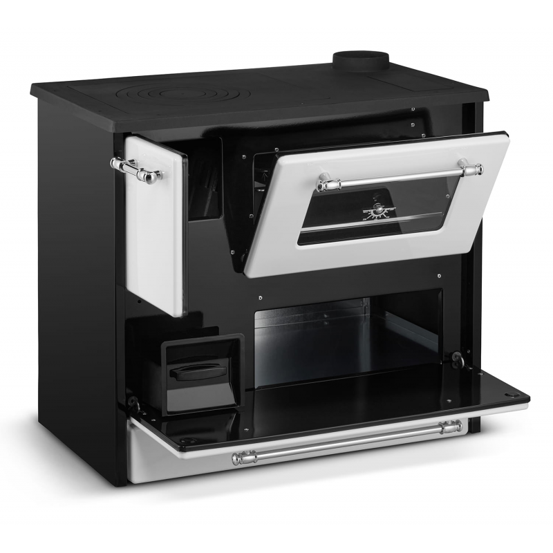 Cucina A Legna Stufa 9 Kw Bianca Beatrice L87xP51xH79 Ecodesign