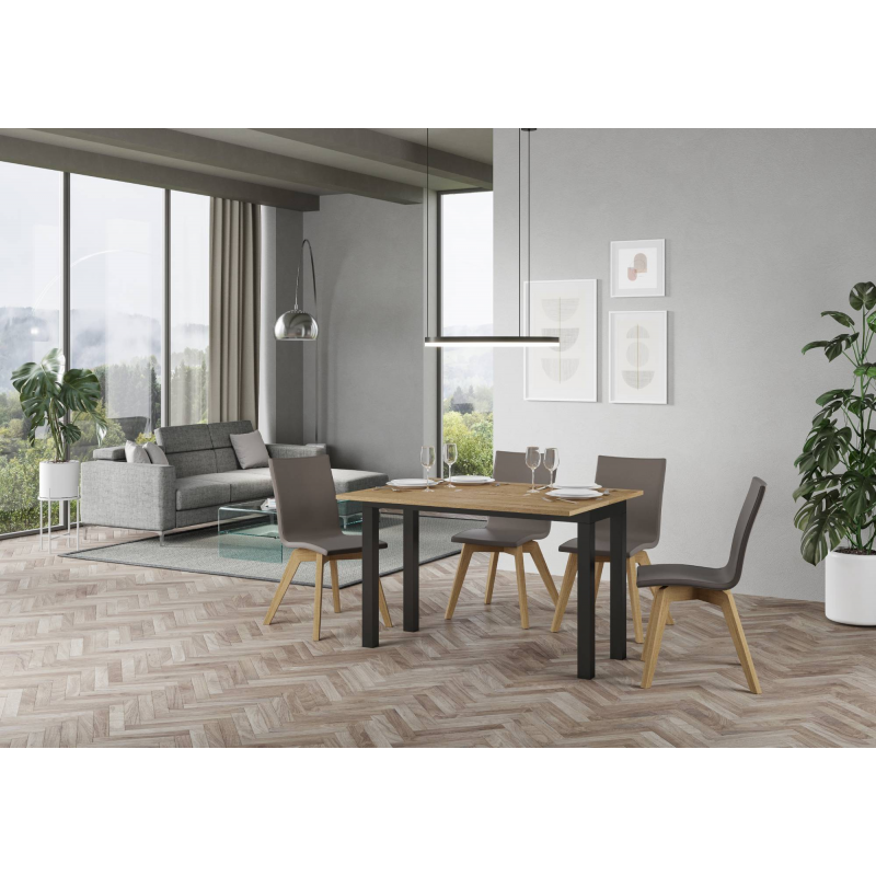 Tavolo apribile 120/200x45/90 cm Everyday Double telaio Antracite