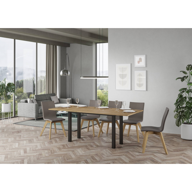 Tavolo apribile 120/200x45/90 cm Everyday Double telaio Antracite