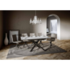 Tavolo allungabile 90x120/180 cm Ganty - bordo Antracite telaio Antracite