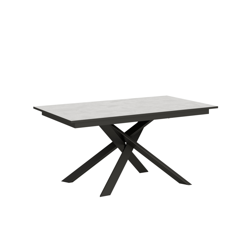Tavolo allungabile 90x160/220 cm Ganty - bordo Antracite telaio Antracite