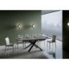 Tavolo allungabile 90x160/220 cm Ganty - bordo Antracite telaio Antracite