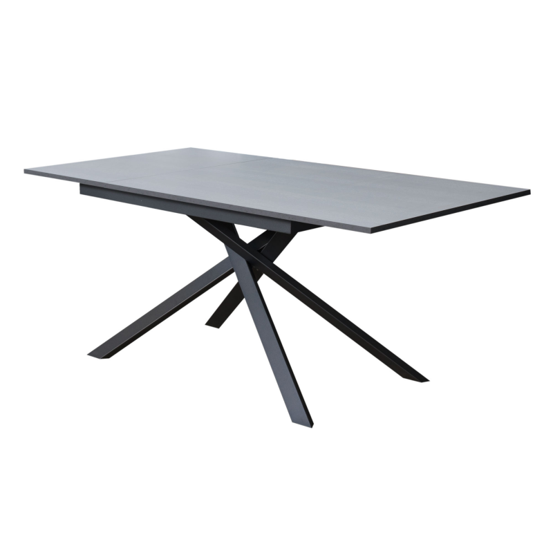 Tavolo allungabile 90x160/220 cm Ganty - bordo in tinta telaio Antracite