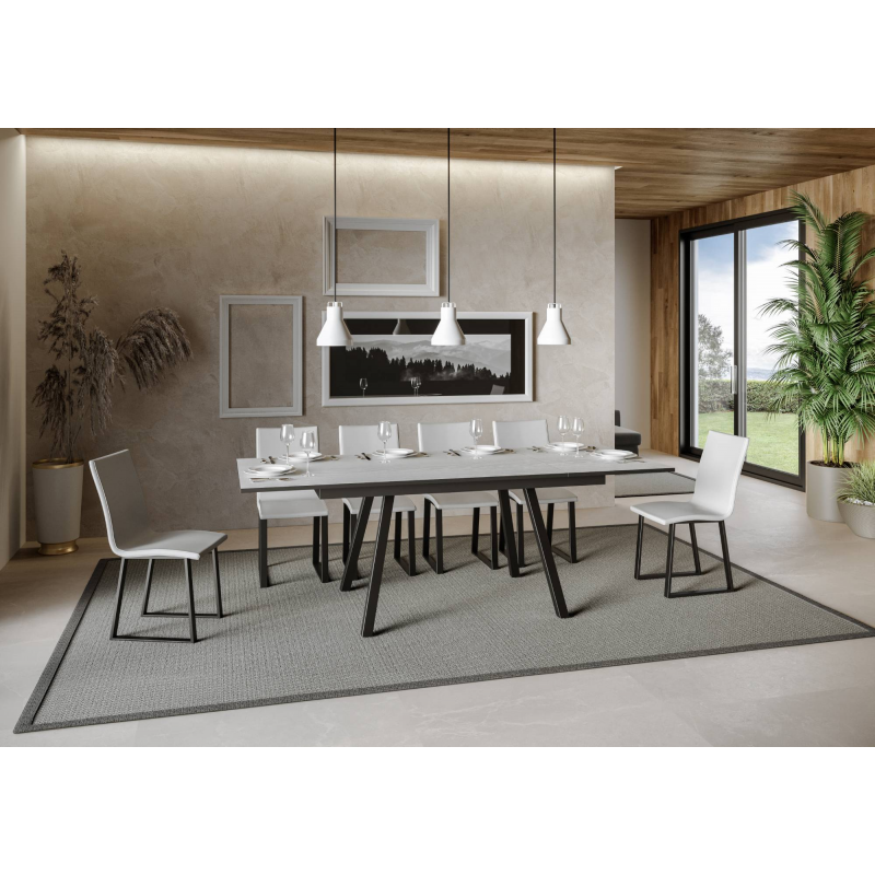 Tavolo allungabile 90x160/220 cm Mirhi telaio Antracite