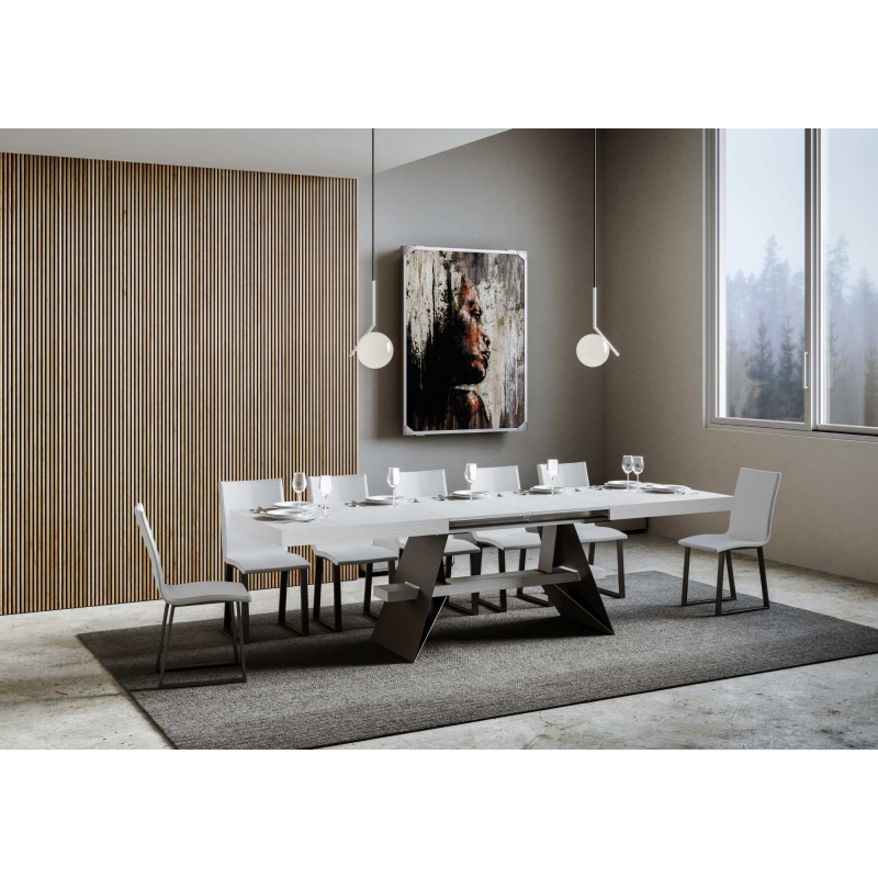 Tavolo allungabile 90x160/420 cm Baita telaio Antracite