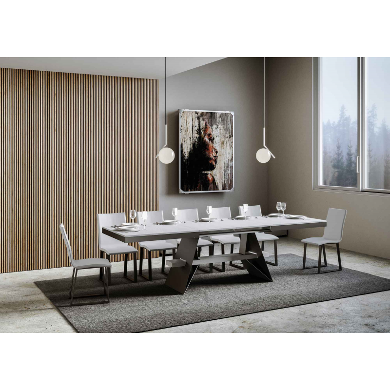Tavolo allungabile 90x160/420 cm Baita Evolution telaio Antracite