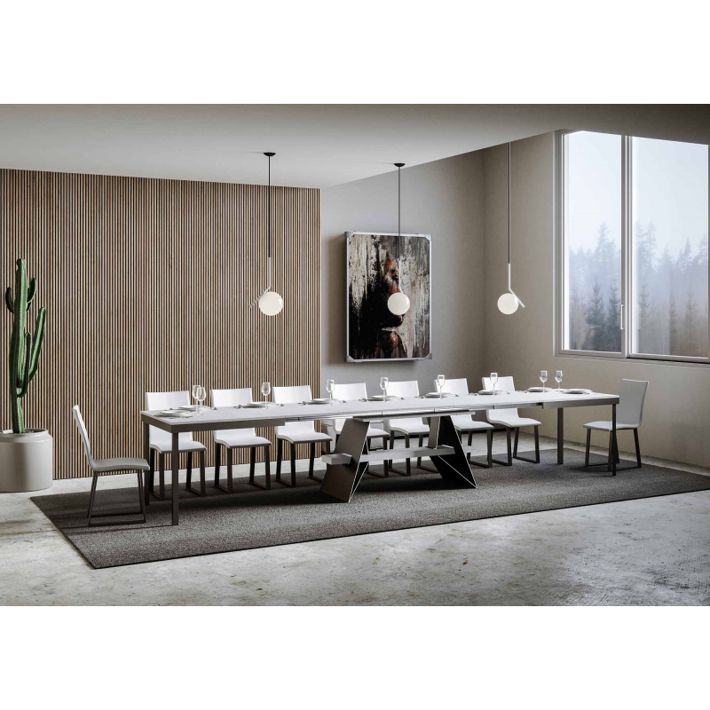 Tavolo allungabile 90x180/440 cm Baita Evolution telaio Antracite