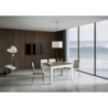 Tavolo allungabile 90x120/180 cm Cico Mix piano Bianco Spatolato - base Antracite Spatolato
