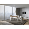 Tavolo allungabile 90x160/220 cm Cico Mix piano Bianco Spatolato - base Antracite Spatolato