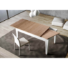 Tavolo allungabile 90x160/220 cm Cico Mix piano Bianco Spatolato - base Antracite Spatolato