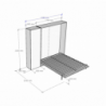 Letto a scomparsa 160 verticale Kentaro con colonna