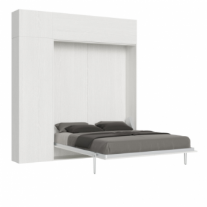 Letto a scomparsa 160 verticale Kentaro con colonna e pensili