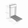 Letto a scomparsa 120 verticale Kentaro con pensile vasistas