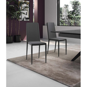 Set di 4 Sedie in similpelle Cleo 40cm X 42cm H 96cm Stones