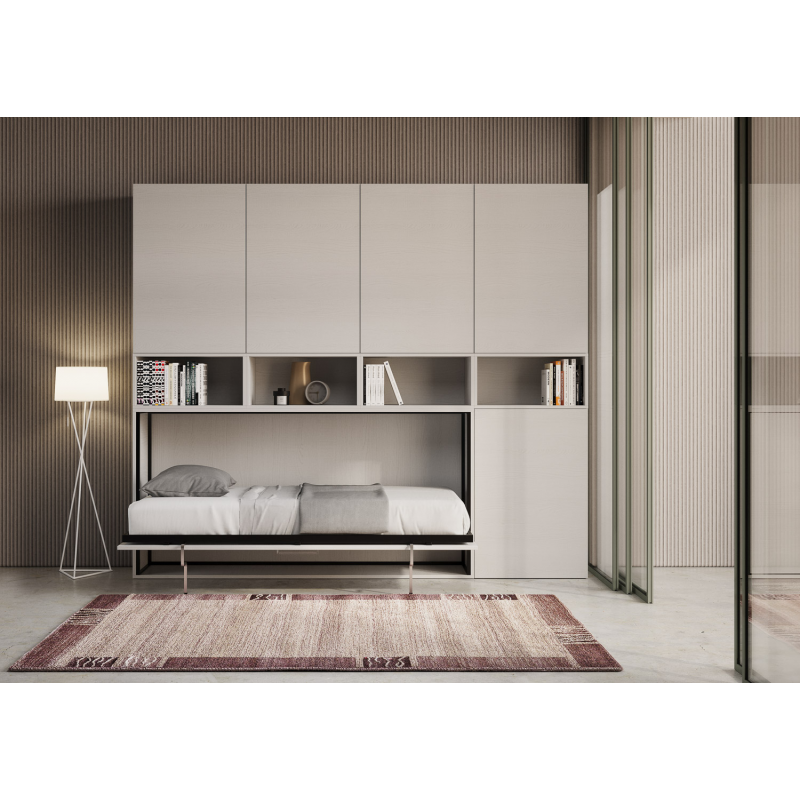 Letto a scomparsa singolo orizzontale Kando composizioni