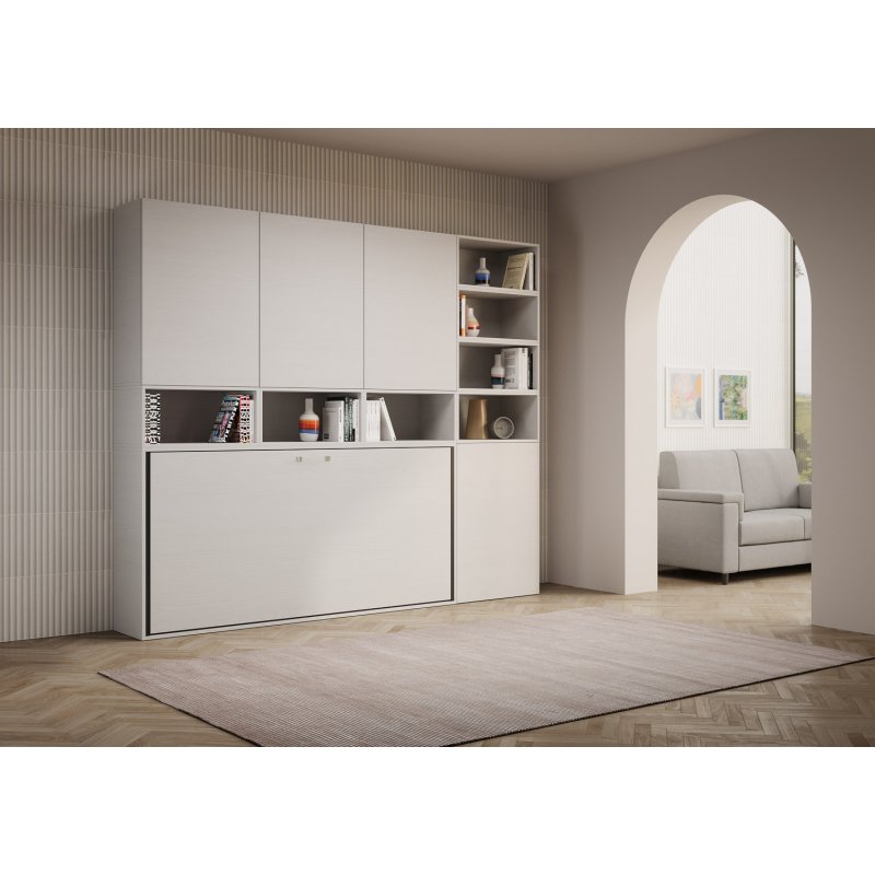 Letto a scomparsa singolo orizzontale Kando composizioni