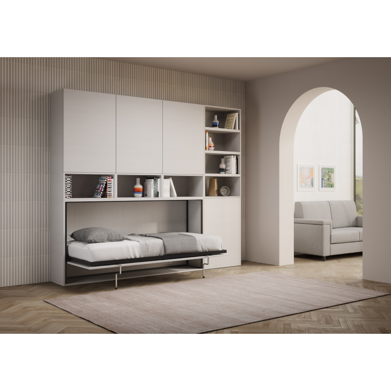 Letto a scomparsa singolo orizzontale Kando composizioni