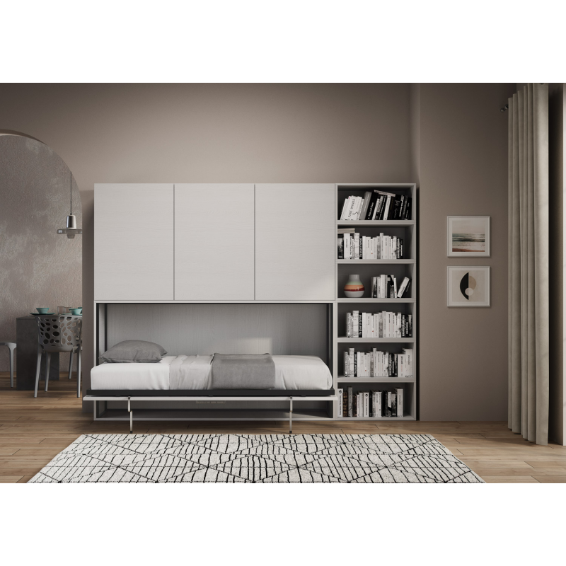 Letto a scomparsa singolo orizzontale Kando composizioni
